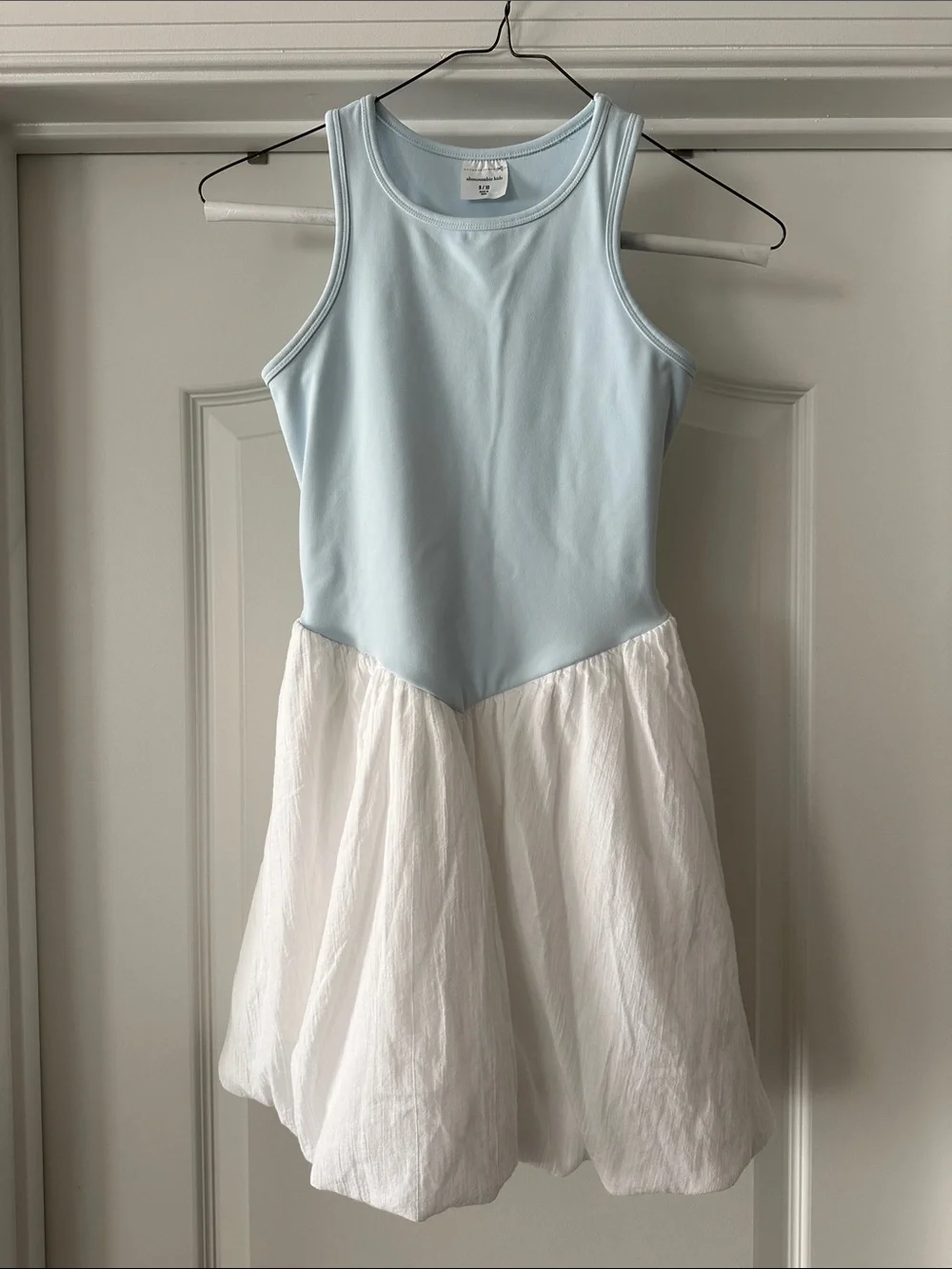 abercrombie kids Light Blue & White Sleeveless Dress